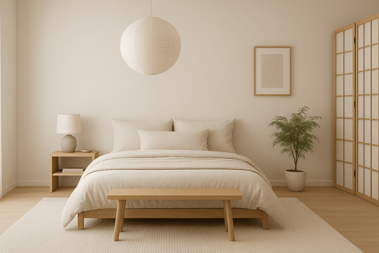 Minimalist Japandi Bedroom Retreat